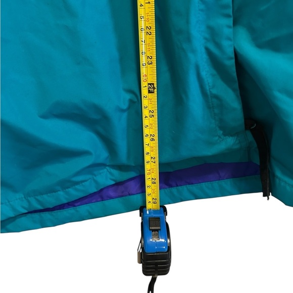 LIKE NEW VINTAGE Columbia Radial Sleeve Pullover Jacket Teal 1/4 Zip Windbreaker - Picture 11 of 15